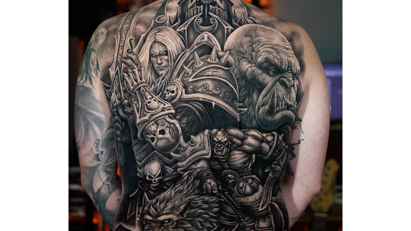 fa de world of warcraft faz tatuagem epica com arthas e garrosh confira a bela obra de arte