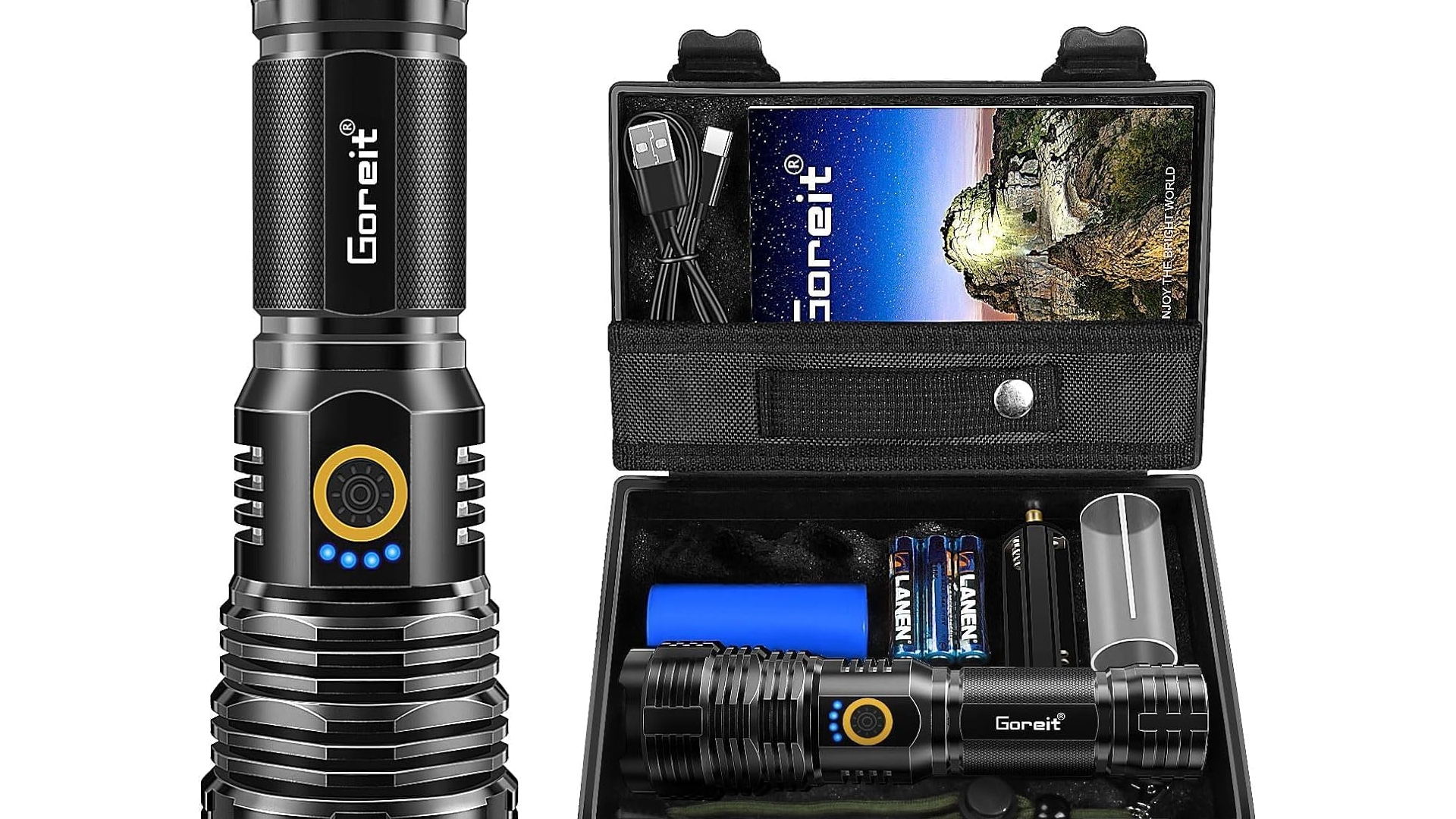 Não Perca: Lanterna LED Goreit 10.000 Lumens em Promoção na Amazon com 20% OFF