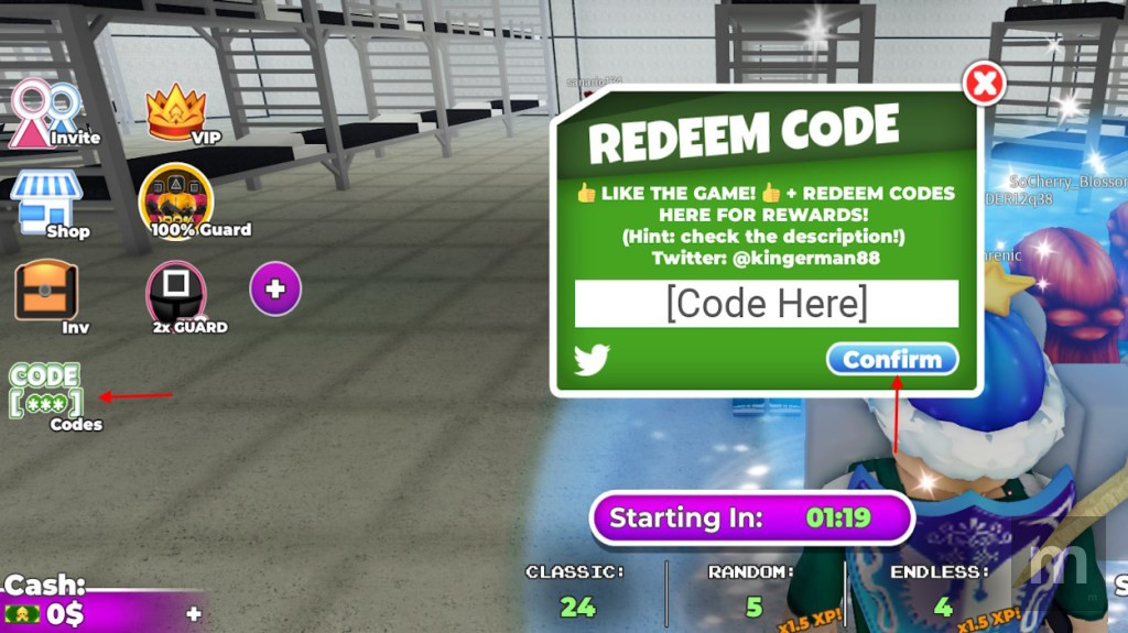 Roblox Squid Game Codes: novos códigos atualizados de outubro de 2025