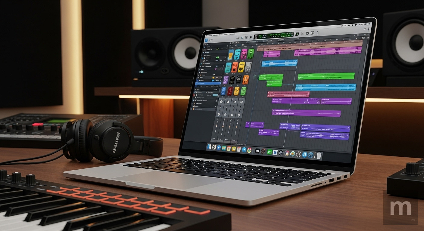 notebook para produção musical