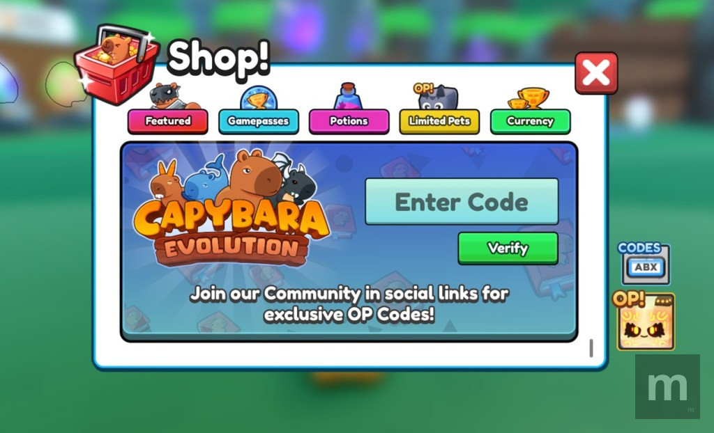 Capybara Evolution Codes: novos códigos atualizados para novembro de 2025