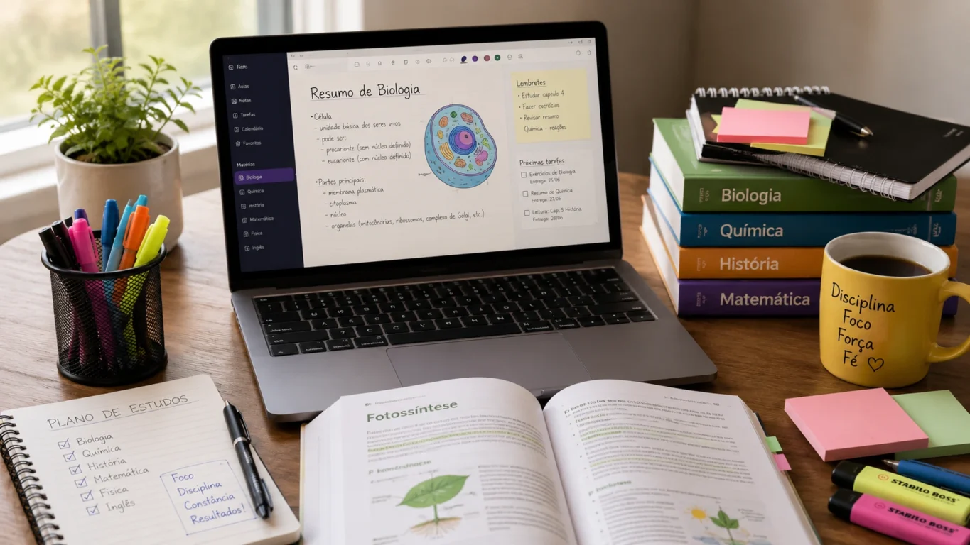 notebook para estudar