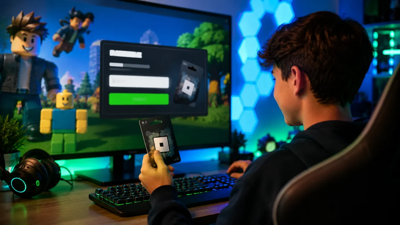 Como resgatar gift card no Roblox